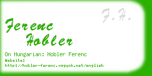 ferenc hobler business card